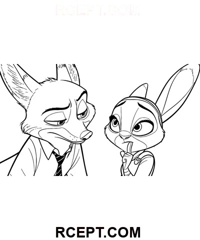 Zootopie Nouveau coloriage