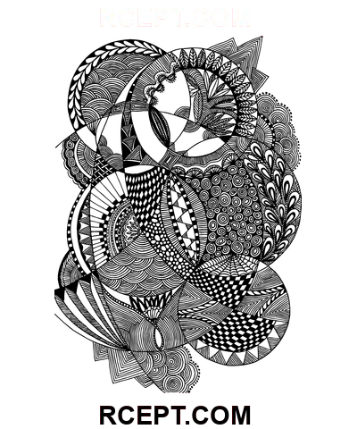Dessin de motifs psychédéliques coloriage