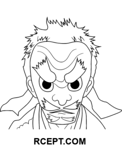 Sakonji Urokodaki din Demon Slayer pagina de colorat
