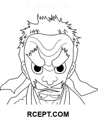 Sakonji Urokodaki din Demon Slayer pagina de colorat