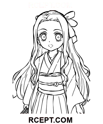 Personaj din Demon Slayer pagina de colorat