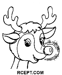 Renul Rudolph pagina de colorat