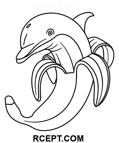 Delfin italian pagina de colorat