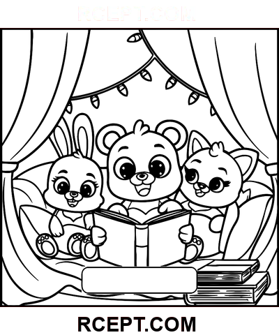 Prieteni pufoși perfecți pagina de colorat