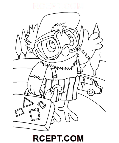 Întoarcerea papagalului risipitor Clip Art pagina de colorat