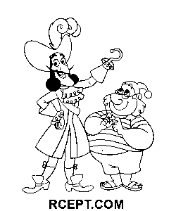Cârlig Smee pagina de colorat