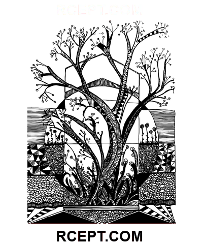 Copacul psihedelic pagina de colorat
