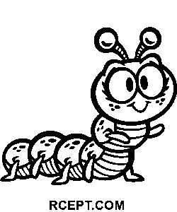 Наклейка Caterpillar раскраска