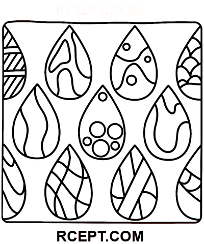 Rahat Desenler Damla boyama sayfası