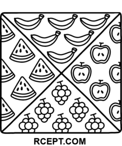Rahat Desenler Meyveler boyama sayfası