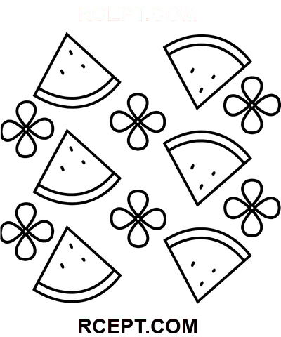 Rahat Desenler Karpuz boyama sayfası