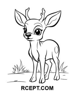 Yavru Geyik boyama sayfası