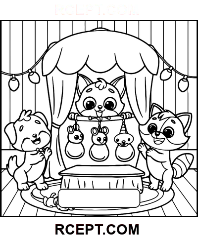 Harika Kabarık Arkadaşlar boyama sayfası