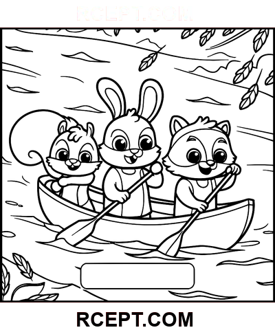 Eğlence ve Rahatlama İçin Kabarık Arkadaşlar boyama sayfası
