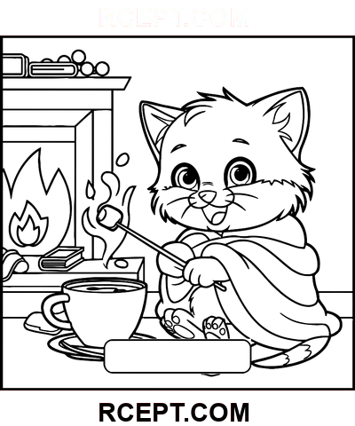 Kabarık Arkadaşlar Basit boyama sayfası