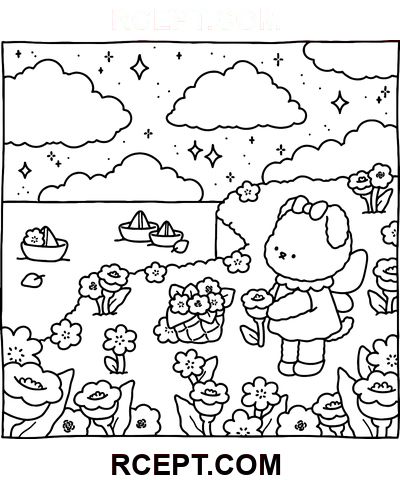 Eğitici Eğlence İçin Berrie boyama sayfası