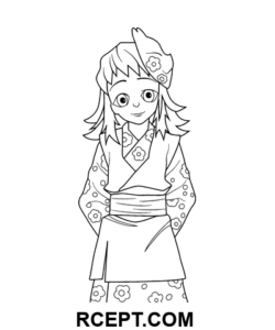 Makomo Demon Slayerista värityssivu