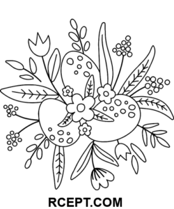 Pääsiäisen ClipArt-piirustus värityssivu