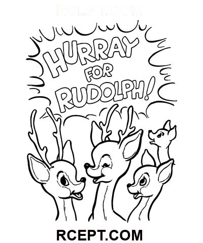 Hurraa Rudolphille värityssivu